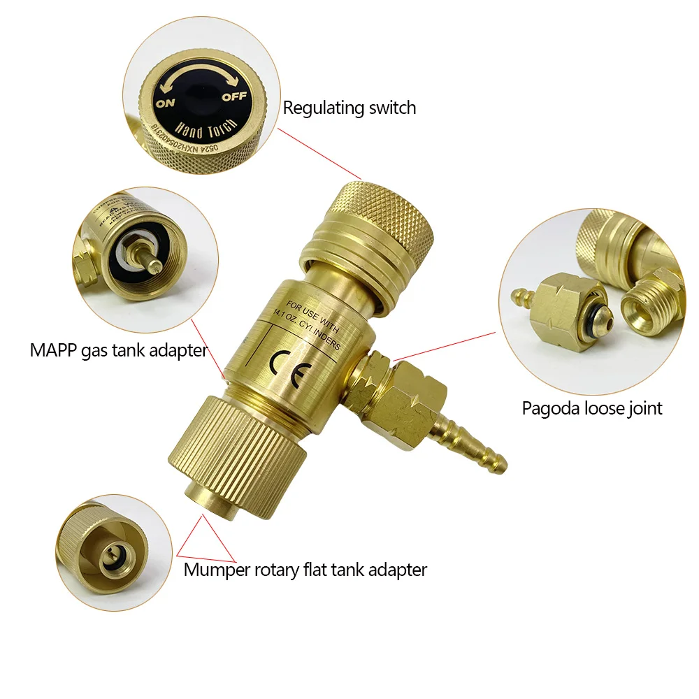 Oxygen Welded Gas Regulator MAPP Transfer 7/16\