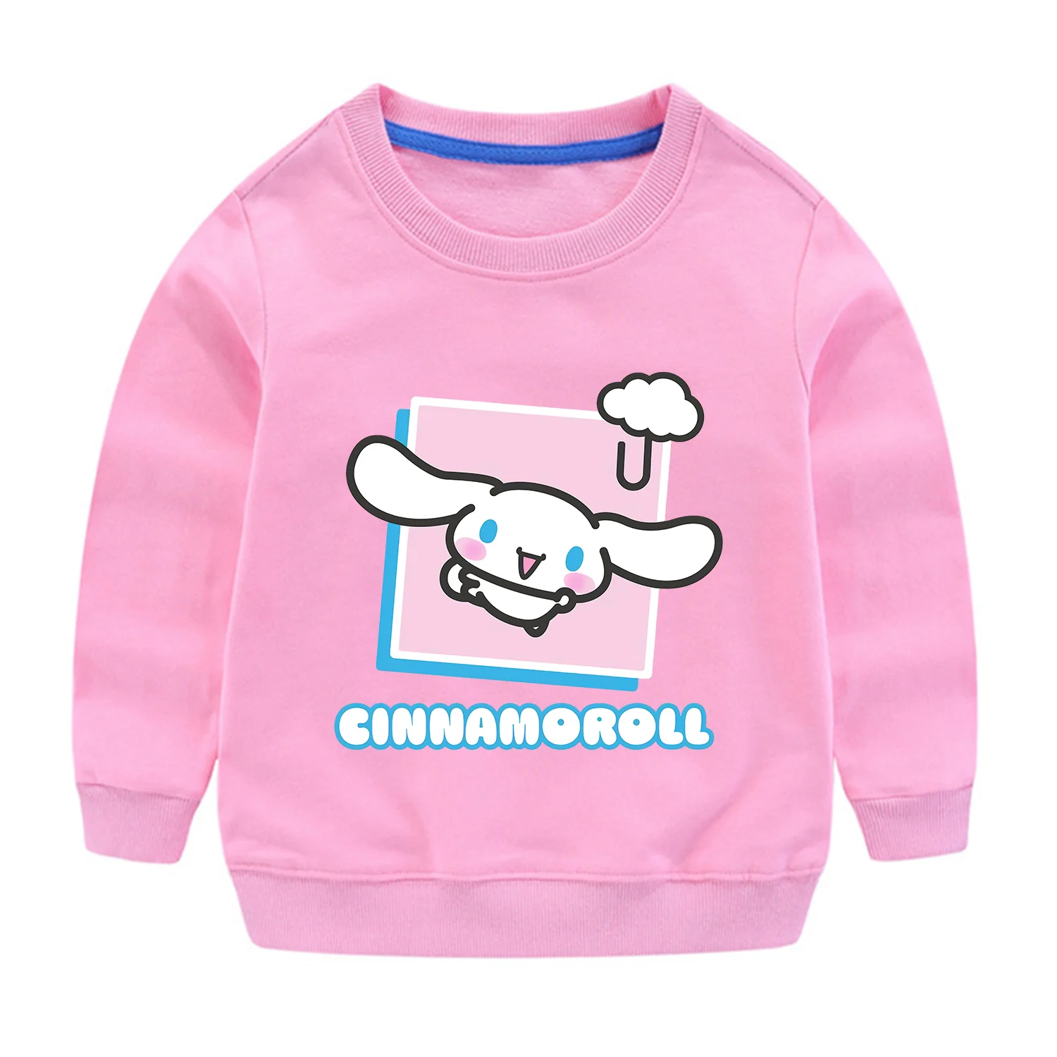 Sanrio Cinnamoroll Thin Hoodie for Children Kawaii Anime Clothing for Girl Boys Cute Trendy Hoodies Baby Clothes Sweatshirt Tops