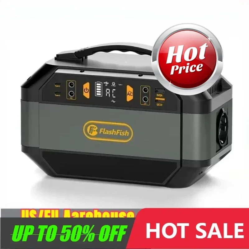 

2025 P56 110V/230V Portable Power Station Camping Solar Generator 299Wh 330W AC Outlets Li-ion Battery Backup Power For Home Out