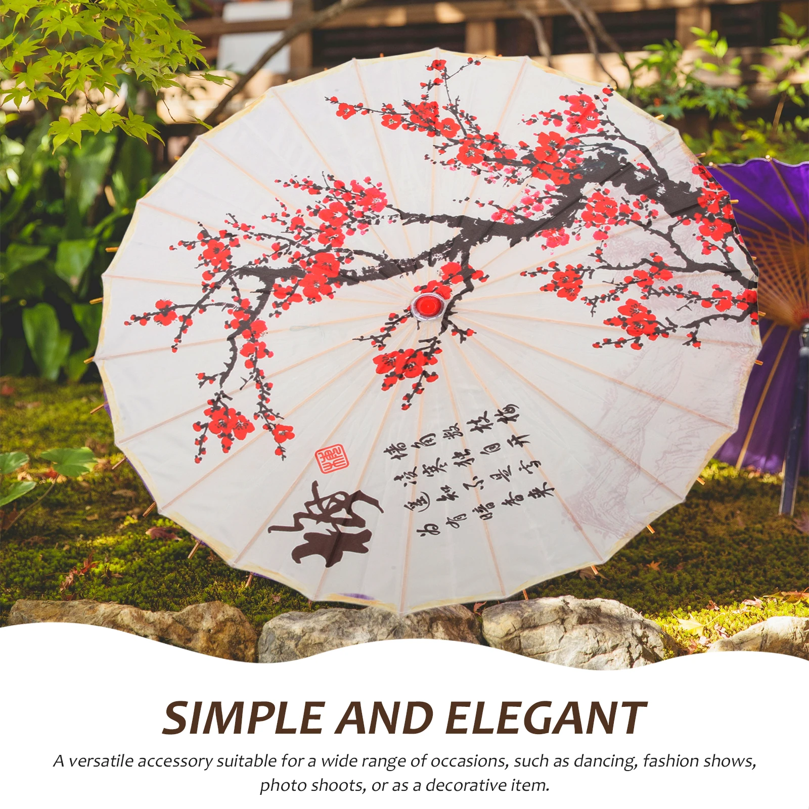 

Oil Paper Diameter Vintage Decorative Classic Wood Chinese Umbrella H Fancy Dress Umbrella Photo Props Festival