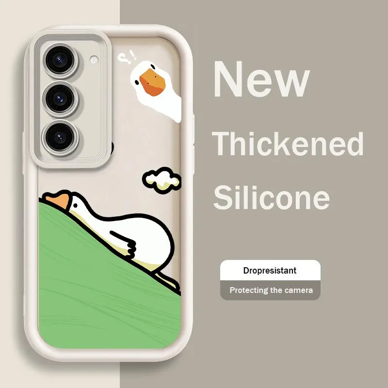 S23 Cute Goose Phone Case For Samsung Galaxy S30 S24 FE S22 Ultra S22Plus S21 PRO Plus S21FE S20FE Silicone Protection Case