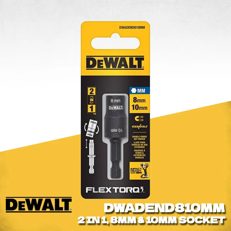 �y�Z�[�����zDEWALT DWADEND810MM FLEXTORQ 2 in 1 8/10 MM �\�P�b�g���[�i�b�g�h���C�o�[�V���[�g�G�N�X�e���V�����C���p�N�g�h�����A�N�Z�T���[�p