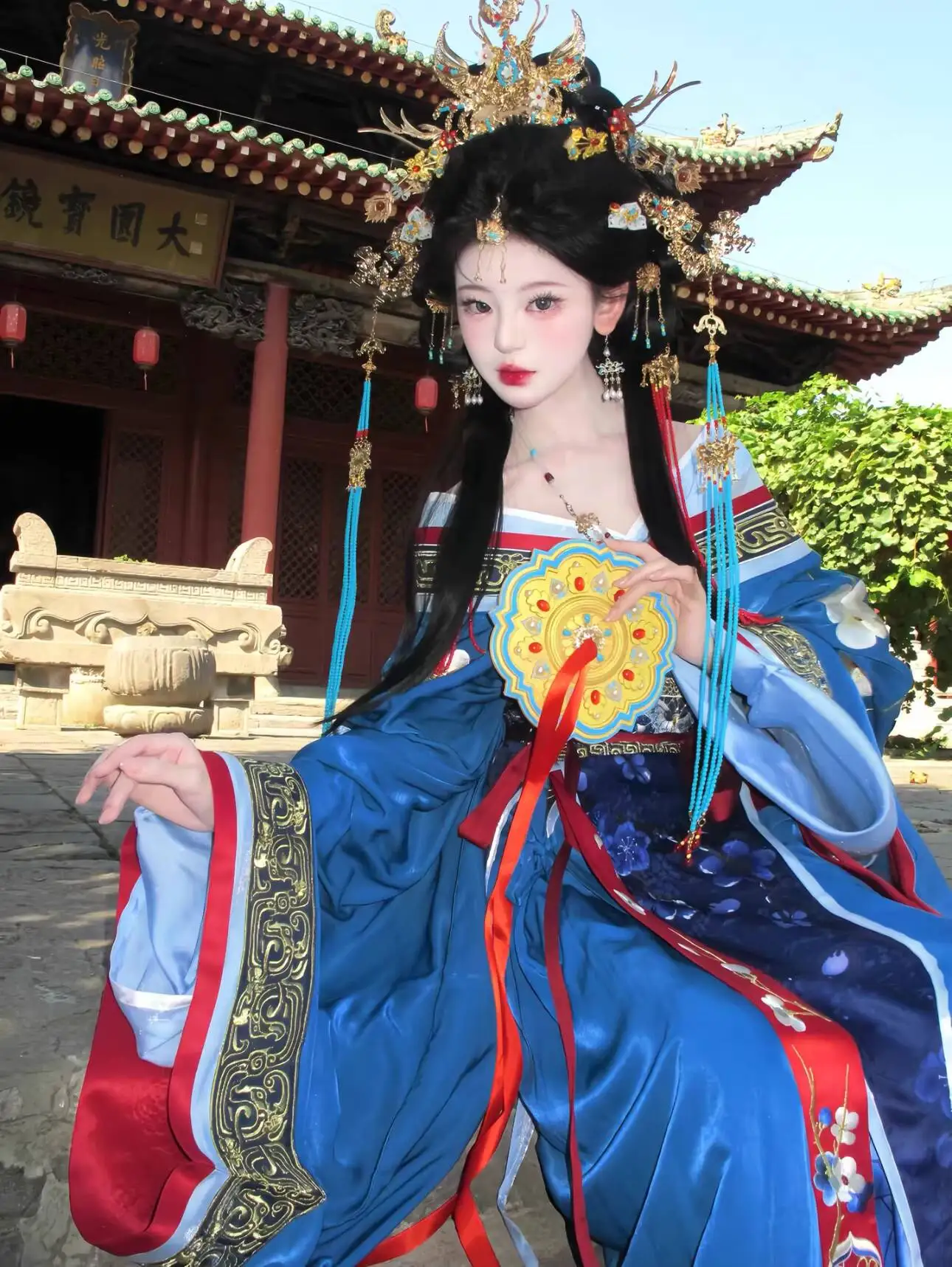 

Женщины в ханьфу Вэй Цзине, южные и северные династии, тяжелая вышивка, реставрация, китайский костюм, косплей на Хэллоуин