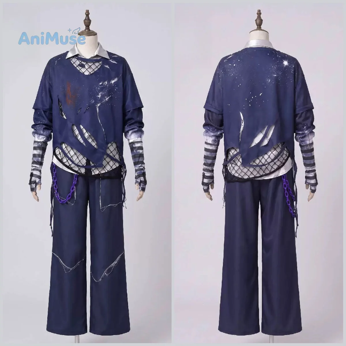 Vtuber Shou Hoshirube, nuevo atuendo, disfraz de cosplay, conjunto completo morado, Halloween, Carnaval, AniMuse