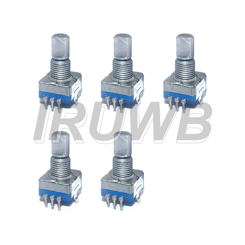 5PCS griff länge 15mm/20mm code schalter/EC11/digital potentiometer mit schalter Halb/Pflaume achse drehgeber
