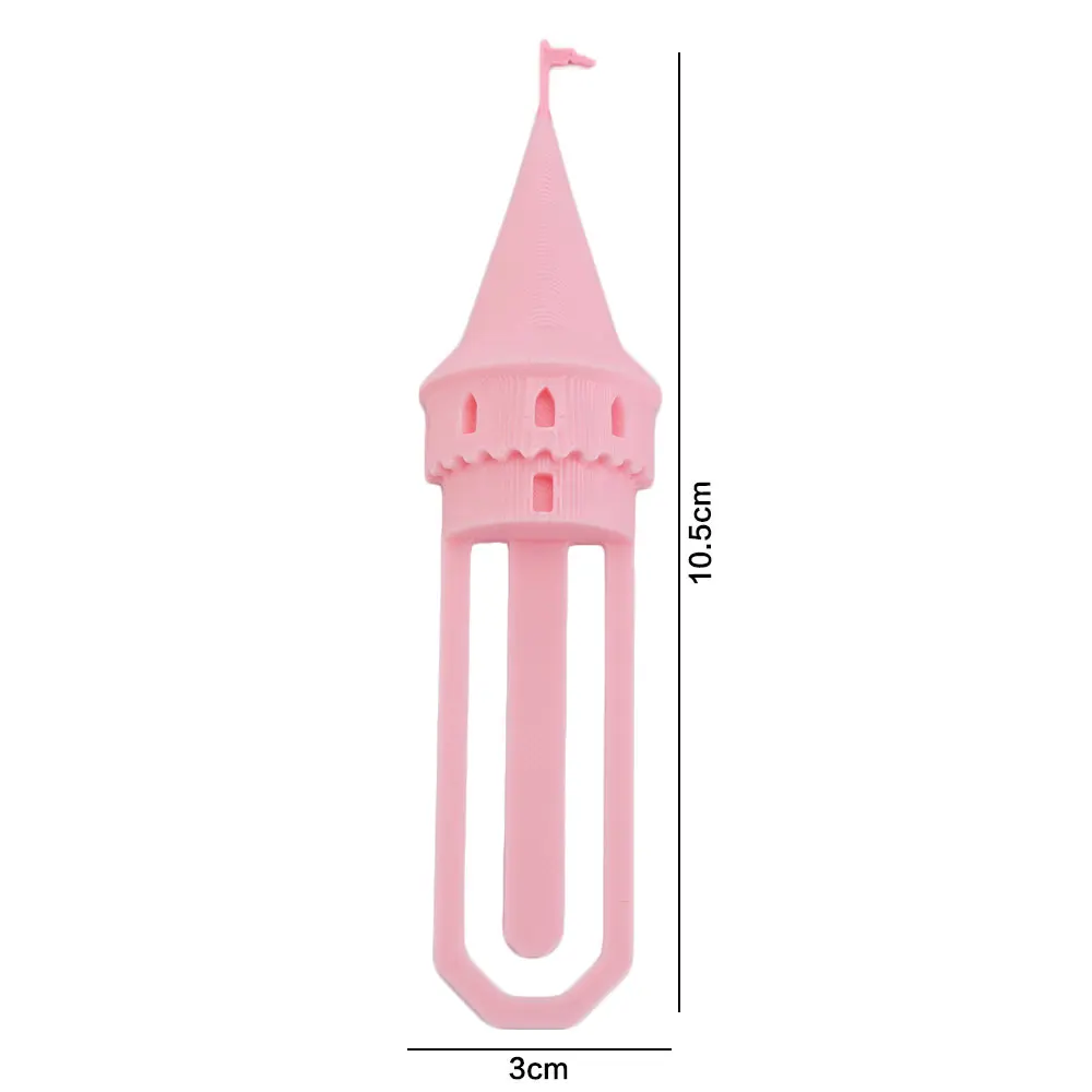 Adorable 3D Printing Magic Castle Bookmarks Fun Castle Shape Spire Bookmarks Ornaments Handmade Reading Stationery Party Gifts