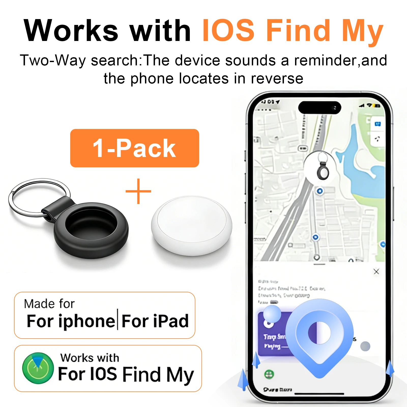 

Suitable for Apple FindMy GPS trackers, AirTag anti-loss alarms, wallets, keychains, bags, dog/pet trackers, and key locators.