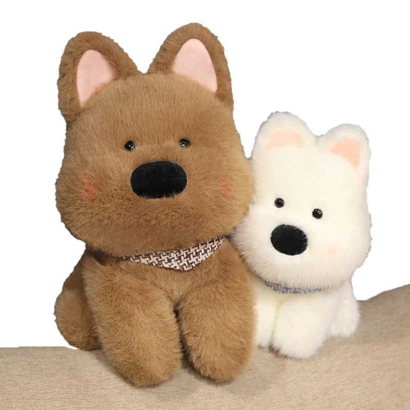 

1 шт., 25/35/45 см, милая плюшевая собака Вест-хайленд, плюшевая игрушка, куклы-терьеры, мягкая подушка для собаки, кавайная игрушка на день рождения, Рождество