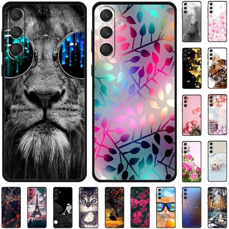 For Samsung M15 5G Case Soft Silicone Lovely Cat Fashion Phone Cover For Samsung Galaxy M15 Cases Bumper on for GalaxyM15 Lion