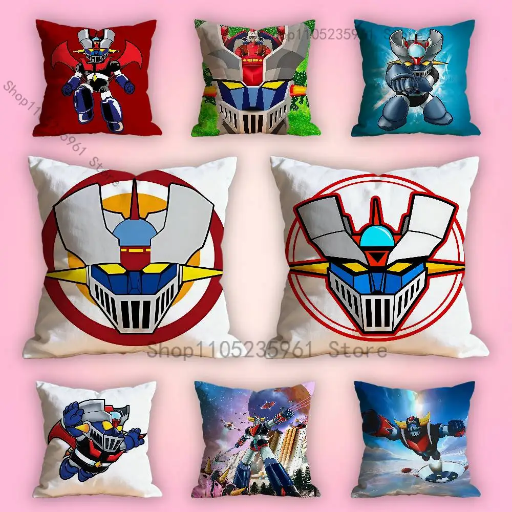 

UFO G-Goldorak Robot G-Grendizer Pillow Cases for Bedroom Living Room Sofa Home Decor Polyester Cushion Cover with Zipper
