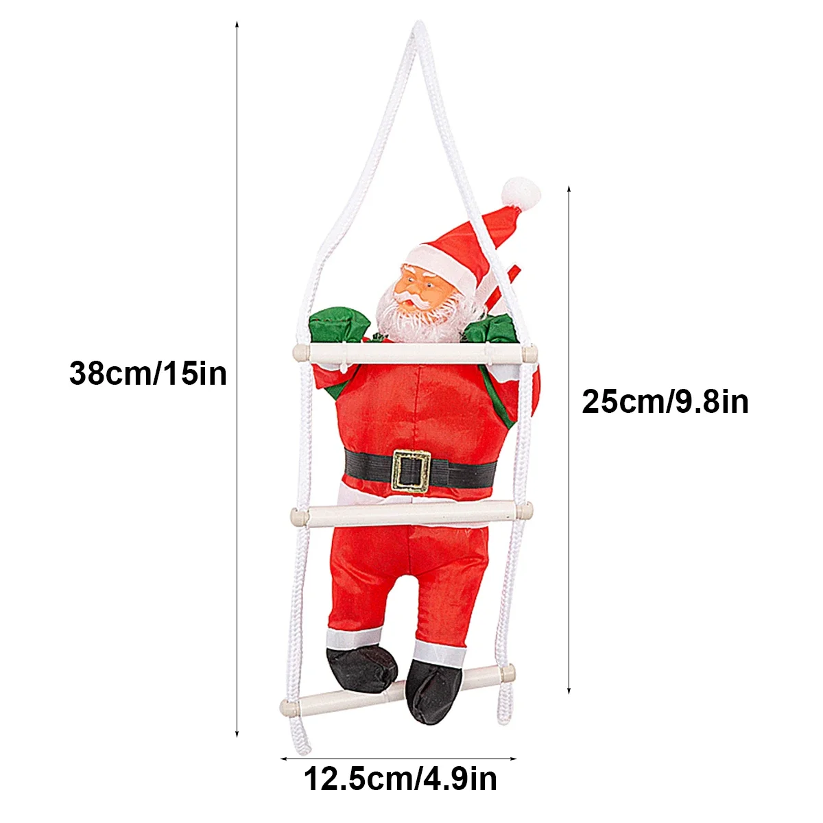 Christmas Decoration Santa Claus Climbing Ladder Ornament for Xmas Tree Home Decoration Hanging Doll Navidad New Year Gift Favor