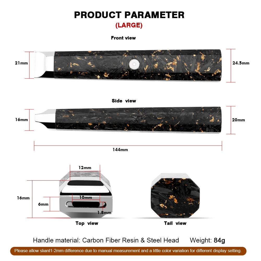 Picture 3: Professional Chef Knife Makers Supply Custom DIY Knife of Resin Carbon Fiber Knife Handle Material Japanese Sashimi Knife Handle