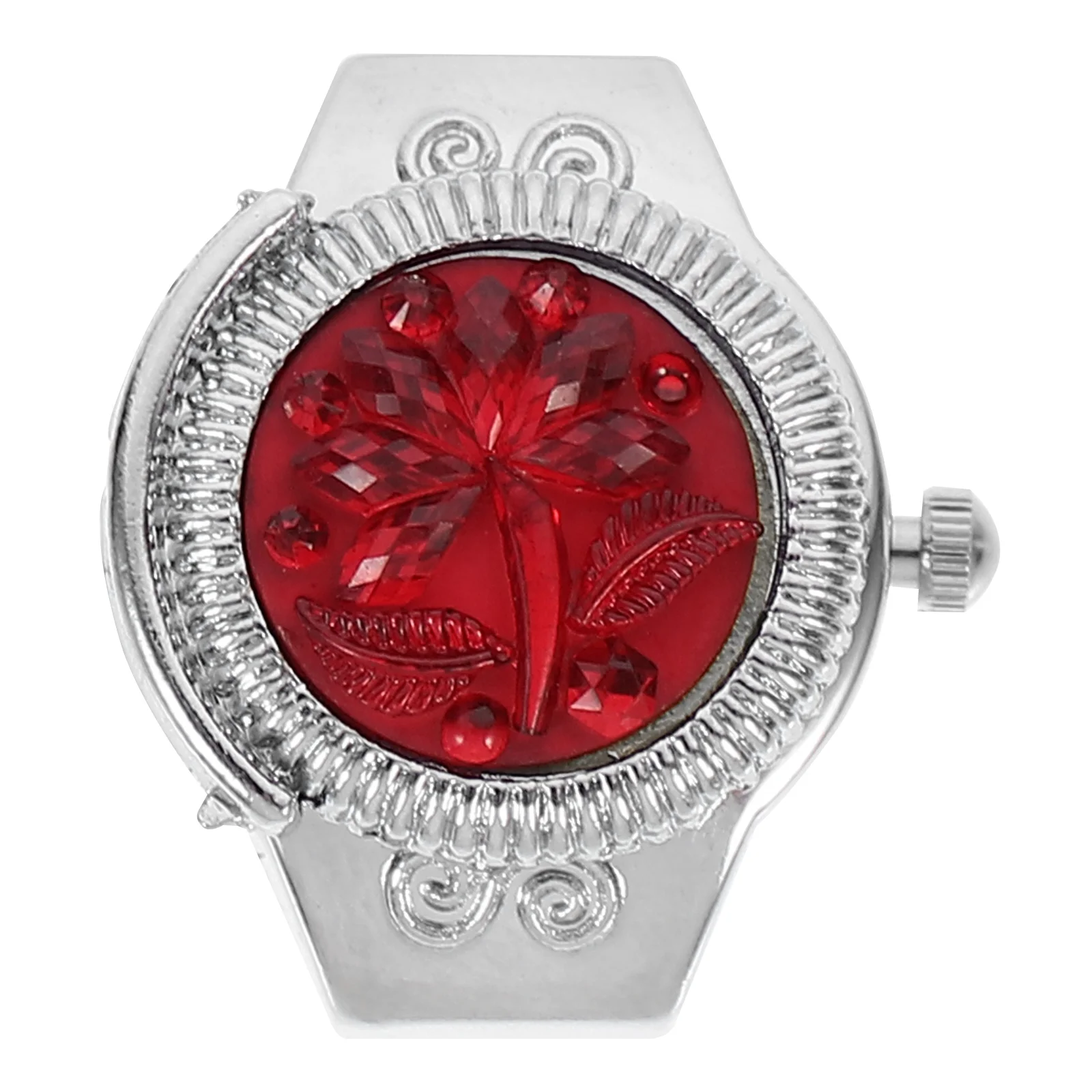 Lady Watches Digital Ring for Men Unique Hand White Zinc Alloy Jewelry Lovers Rings