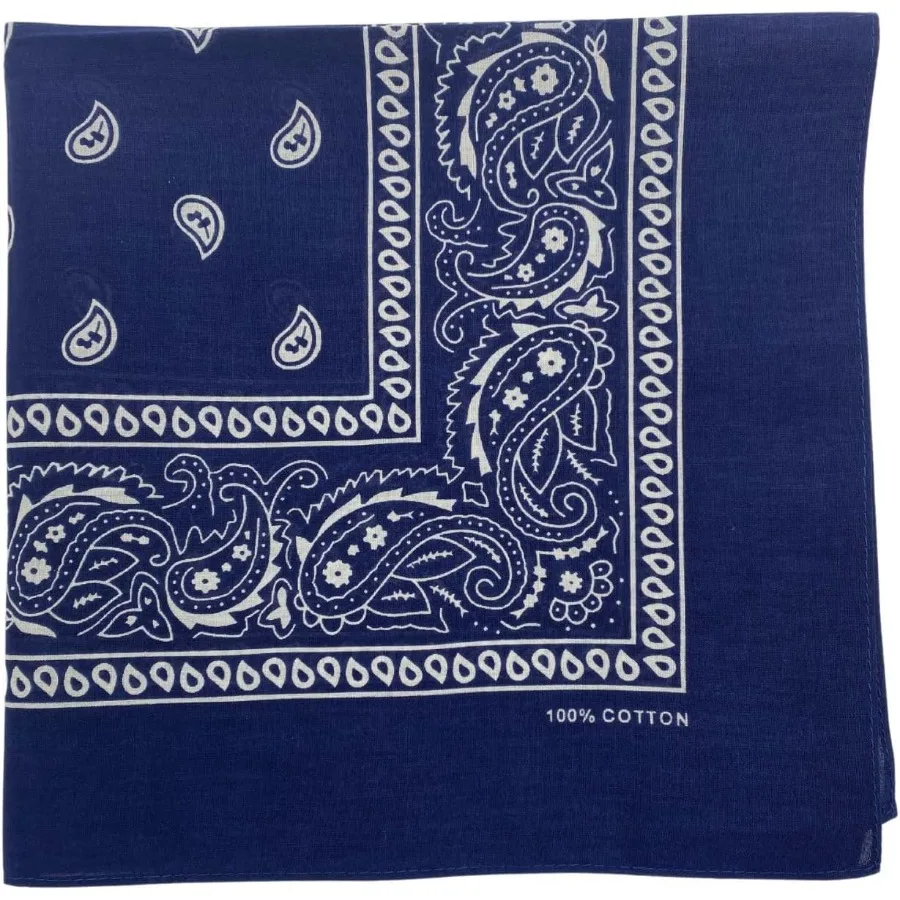 100 باندانا قطن للرجال والنساء 22x22 بيزلي نمط منديل عقال وشاح تنوعا الإكسسوارات للخارج عادية