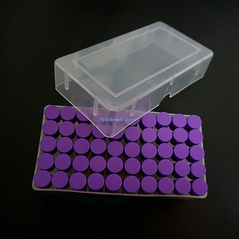 Imagem -05 - Laboratório 50 Peças de Plástico 1.8ml Tubo de Congelação Mais Uma Peça 50 Aberturas Caixa de Armazenamento de Tubo de Congelação de Plástico para a Experiência