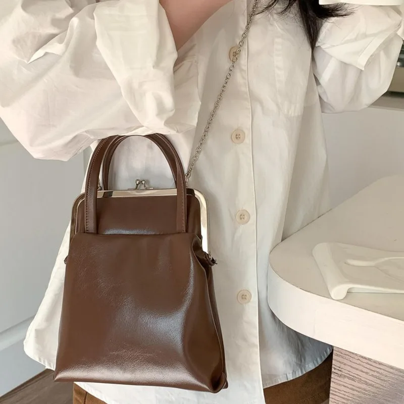 Designer Chain Crossbody Bags For Women 2024 Spring Korean Fashion PU Leather Shoulder Bag Lady Crossbody Bags Handbags