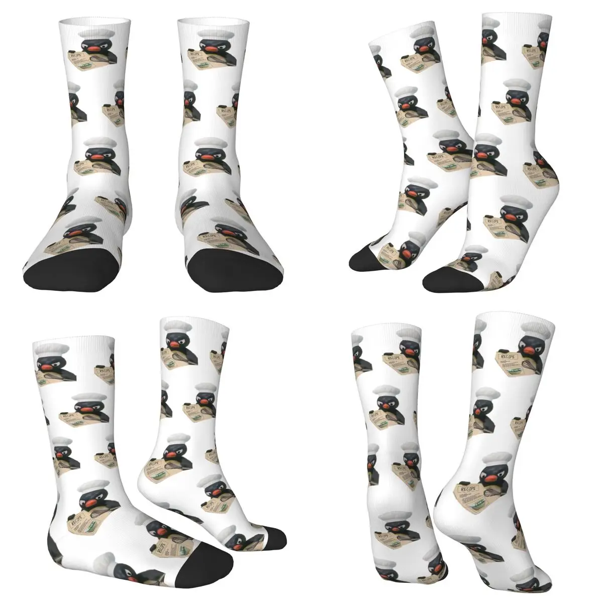 

Chef Pingu Socks Harajuku Sweat Absorbing Stockings All Season Long Socks Accessories for Man's Woman's Christmas Gifts