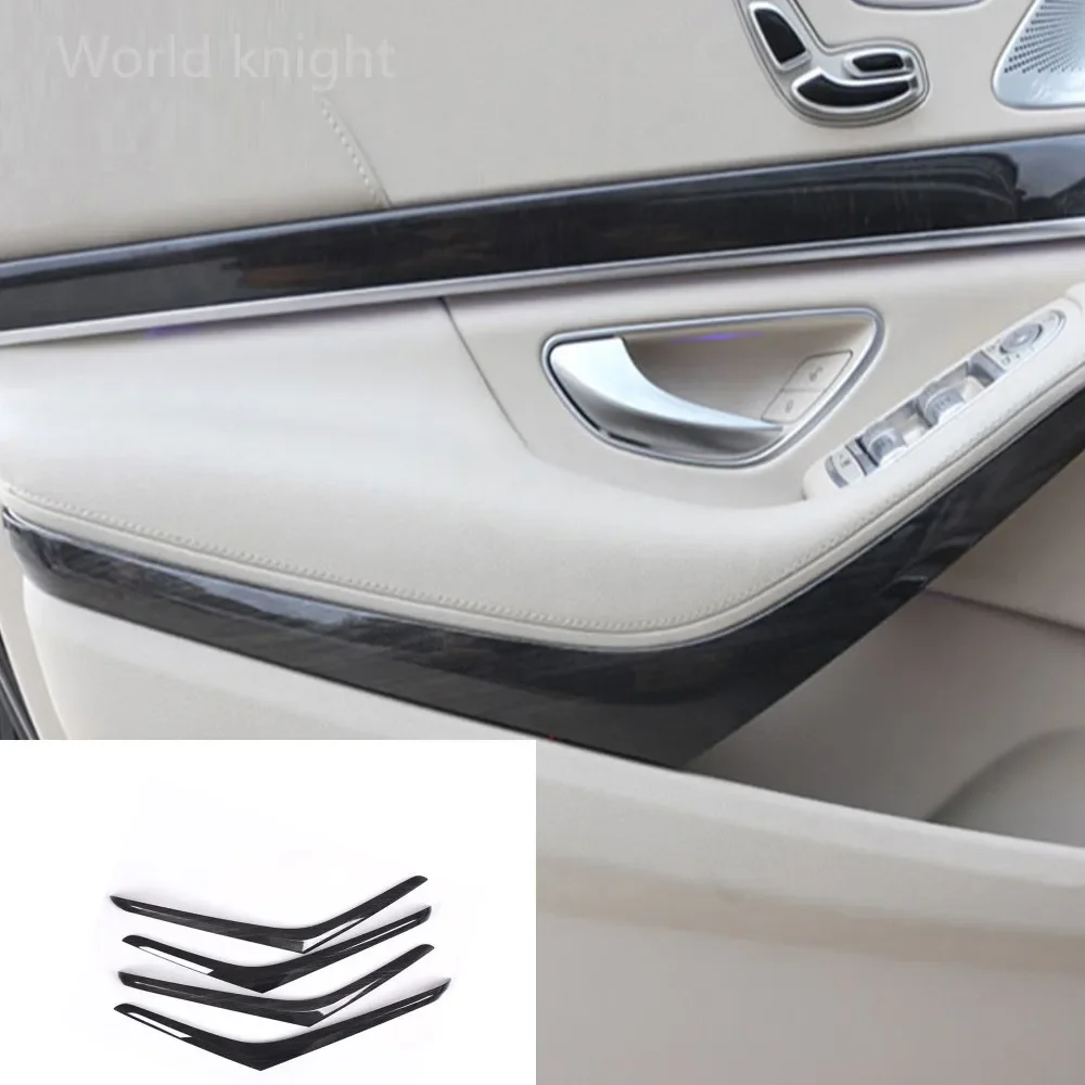 

Car-styling Car Interior Door Decoration Strips Trim 4pcs For Mercedes benz W222 S Class S320 2014-2017