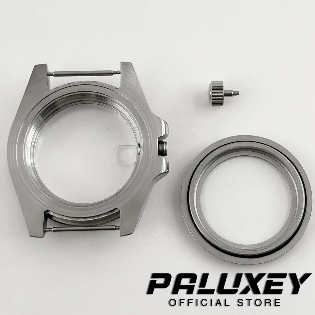 40mm Roman Number Fixed Steel Bezel Watch Case for NH34 NH35 NH36 ETA2824 Movement Sapphire Glass Explorer Watches Accessories