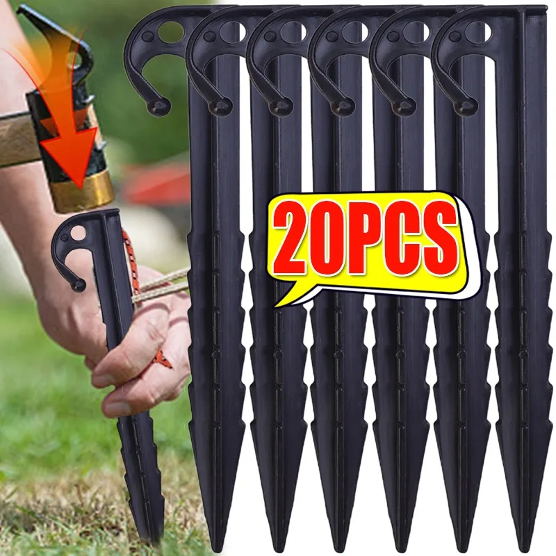 Tapis de plage de voyage en plein air, piquets fixes de Camping, clous fixes, piquets, accessoires de tente de Camping, 20/10 pièces