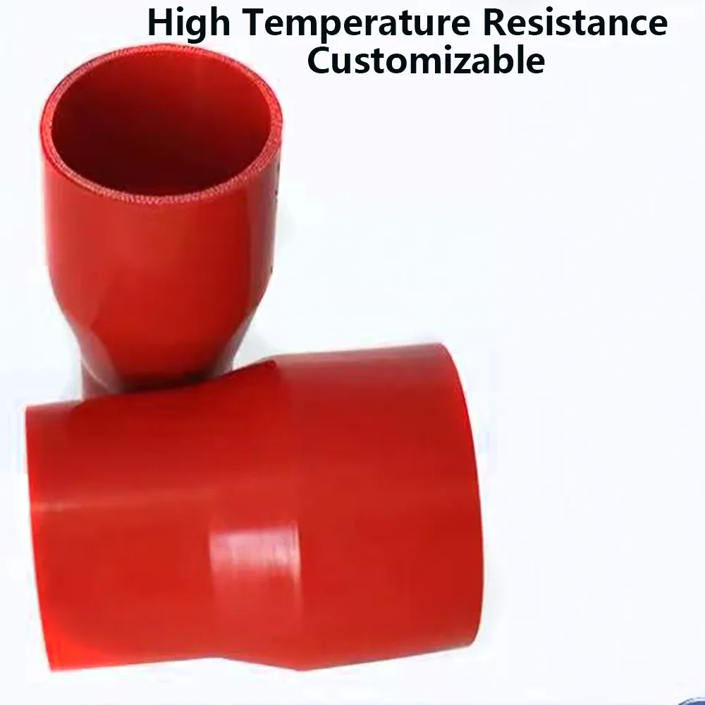 Red variable diameter silicone tube joint, high-pressure turbocharger tube, high temperature resistant