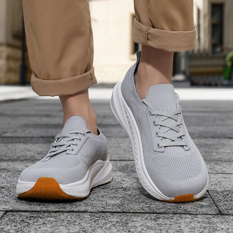 Wide Fit Sneakers Men Running Shoe Cushioning Walking Sneaker Breathable Mesh Jogging Footwear Fashion Casual Men Shoes