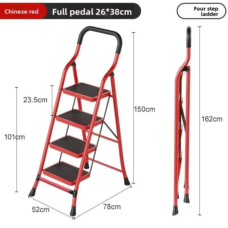New model Household Goods Ladder Folding Thickened Small Indoor Stairs Four Or Five Steps Climbing Stairs Large Packaging Ladder