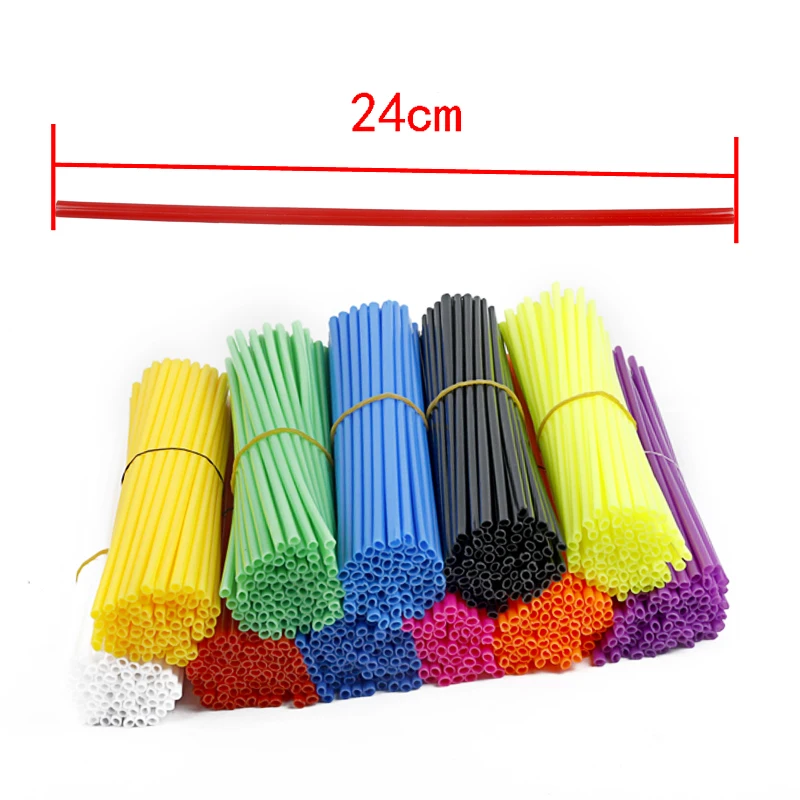 36/72Pcs Universal Motorcycle Wheel Rim Spoke Skins Covers Wrap Tubes Decor Protector Kit for KTM Yamaha Honda Dirt Pit Bike