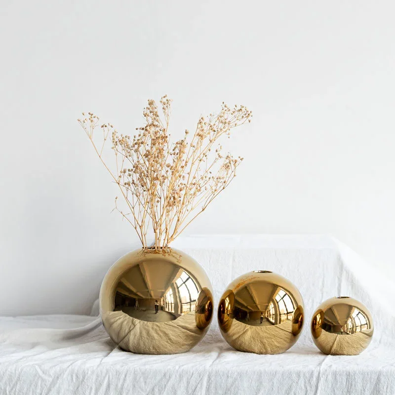Elegant Vase Flower Arrangement Vase Dry Wet Flower Pot Unique Decorative Tabletop Ornament Ceramic Vase for Livingroom Office