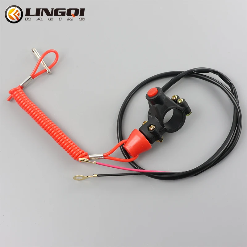 LINGQI Motorcycle Accessories ATV 49cc Mini Car Stop Double Flameout Engine Tether Emergency Kill Switches All Terrain Vehicle