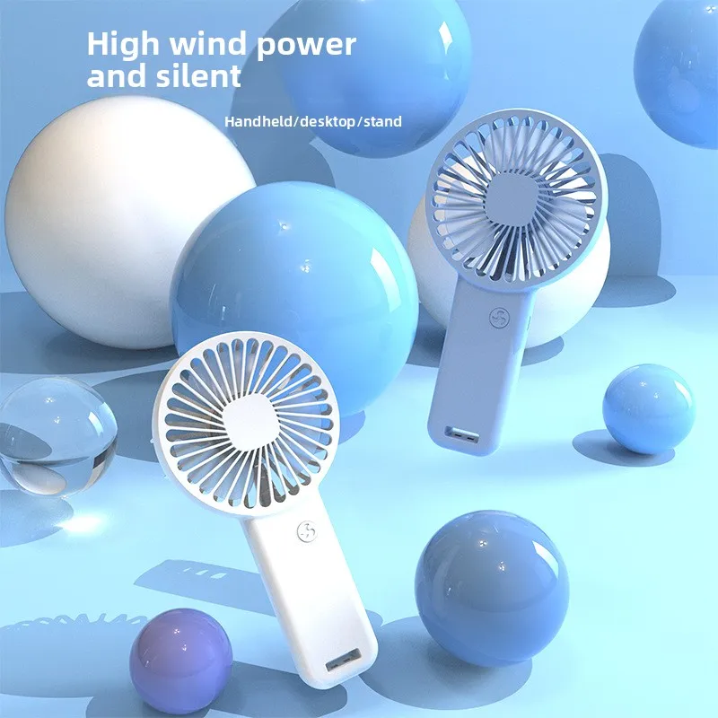 New Cross-border Mini Fan, USB-Powered Handheld Dormitory Desk Fan, Quiet Portable Electric Fan