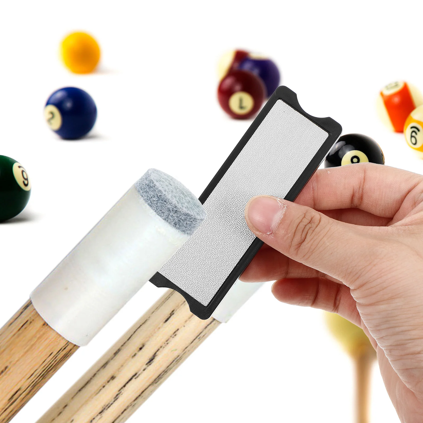 

Pool Cue Tip Shaper Dual-Sided File Aluminum Alloy Billiard Cue Tip Repair Tool for Snooker and Pool Accessories