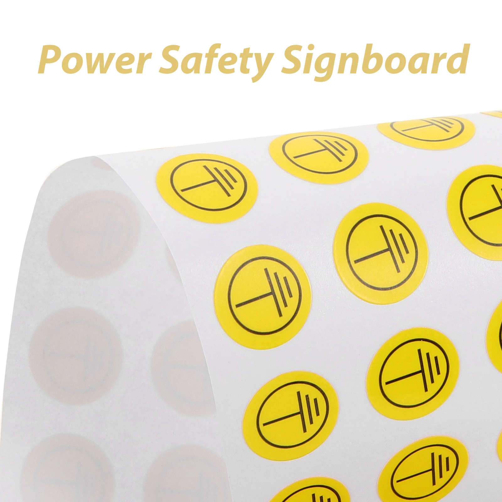 

800 Pcs Signboard Stickers Circle Labels Outdoor Earth Ground Coated Paper Caution Office