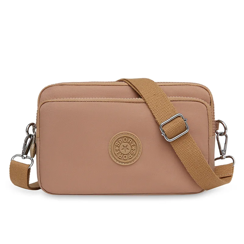 New nylon pocket change mobile phone bag three layer casual mother bag everything stylish single shoulder crossbody bag