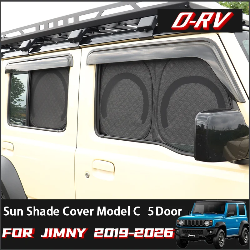 3 Door Privacy Window Mesh Sun Shade Heat Insulation Cover Mod Accessories For Suzuki Jimny JB64 JB74 2019-2026