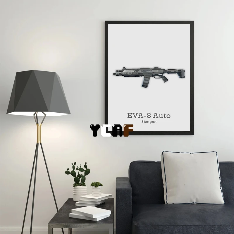 Póster de arma Apex Legends, impresión en lienzo, diseño de armas de fuego, arte de pared, decoración de pared para sala de juegos, regalo para