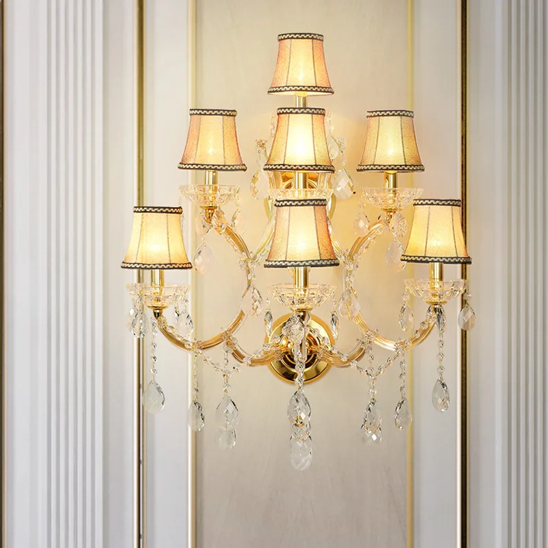 Background wall, wall lamp, creative, villa, hall, corridor, aisle