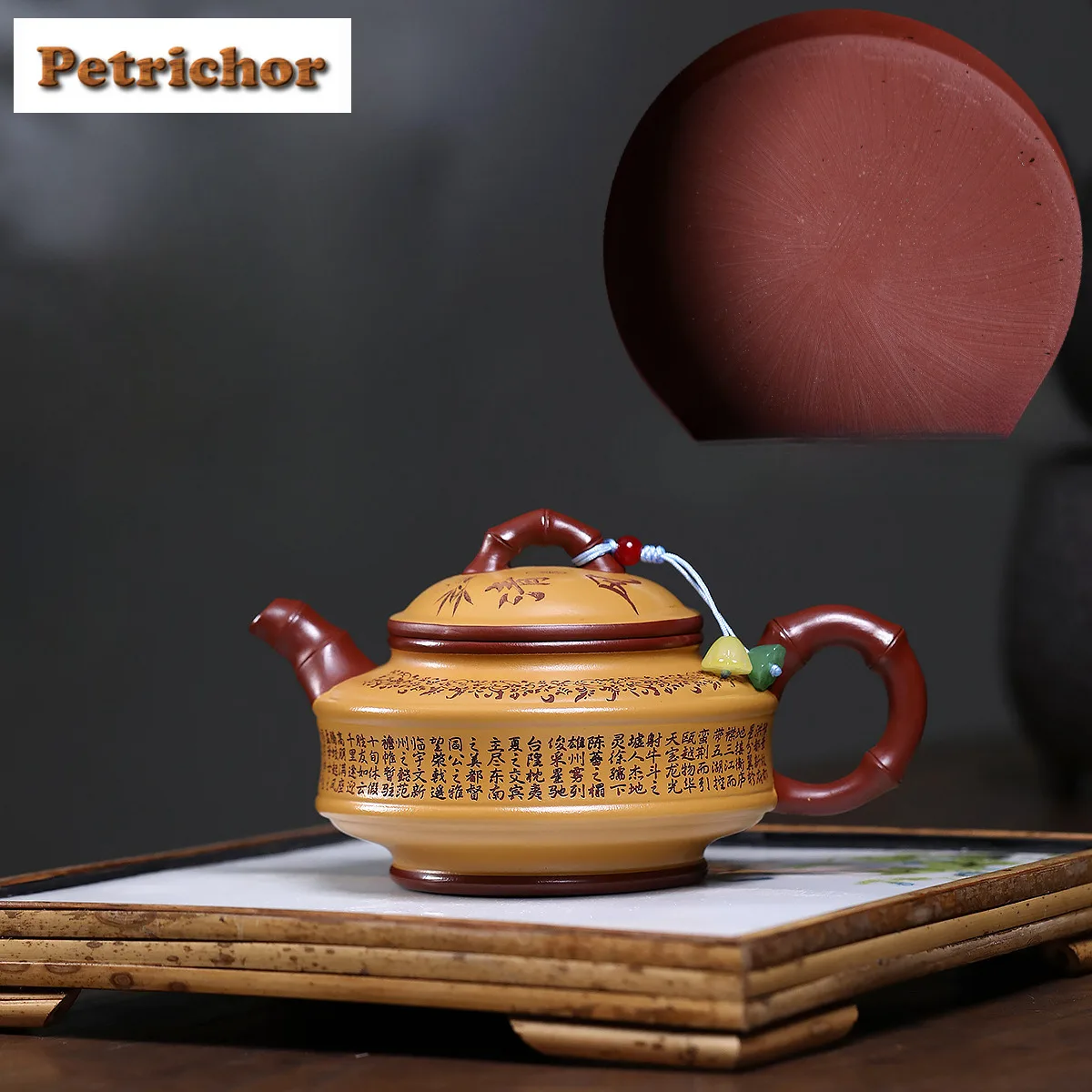 

220ml Authentic Yixing Purple Clay Teapots Handmade Two-tone Pot Raw Ore Dahongpao Mud Kettle Zisha Tea Set Cha Ornaments Craft