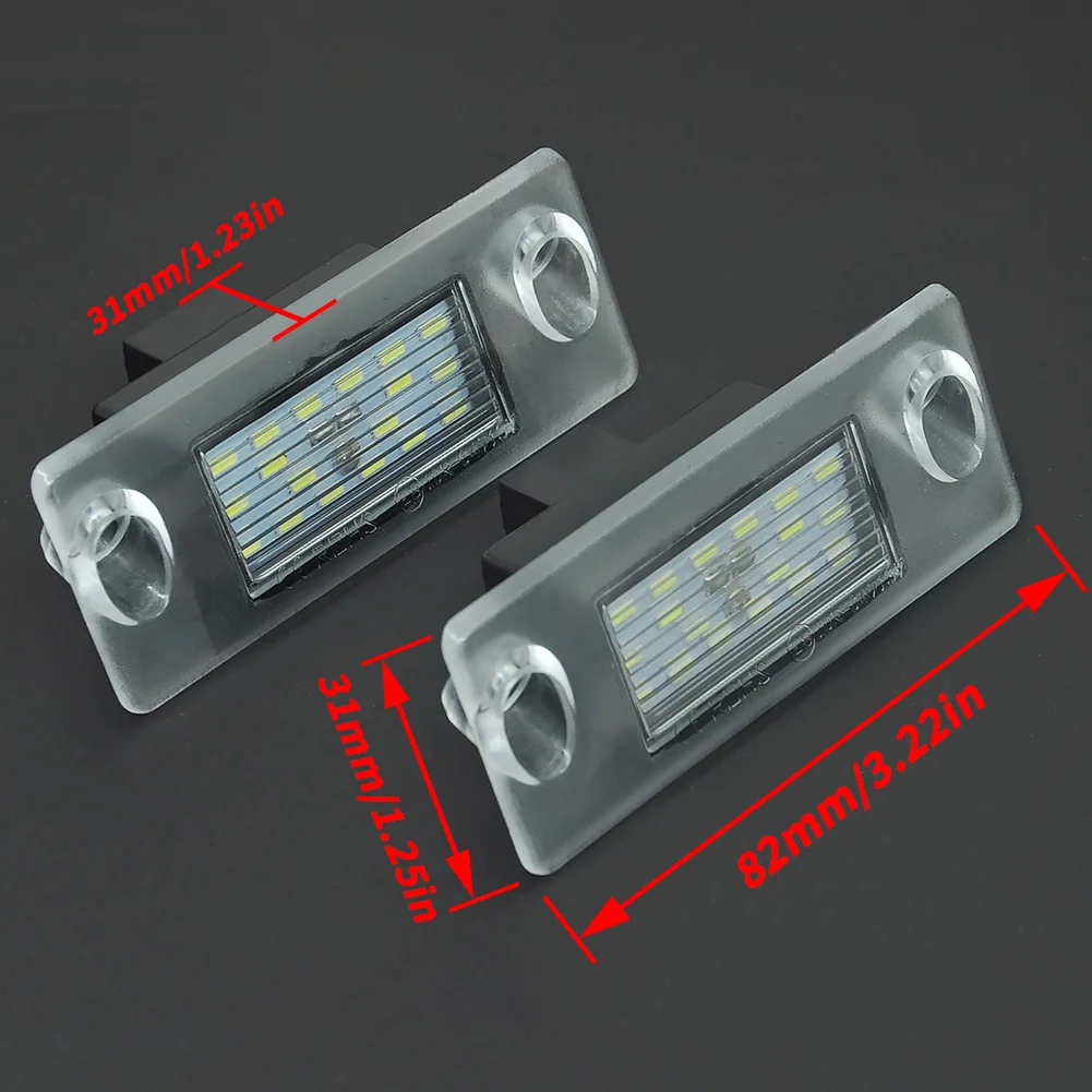 2Pcs For Audi A3 S3 8L A4 B5 Limousine Facelift Avant LED Number License Plate Light Lamps White Canbus Suber Bright Car-Styling