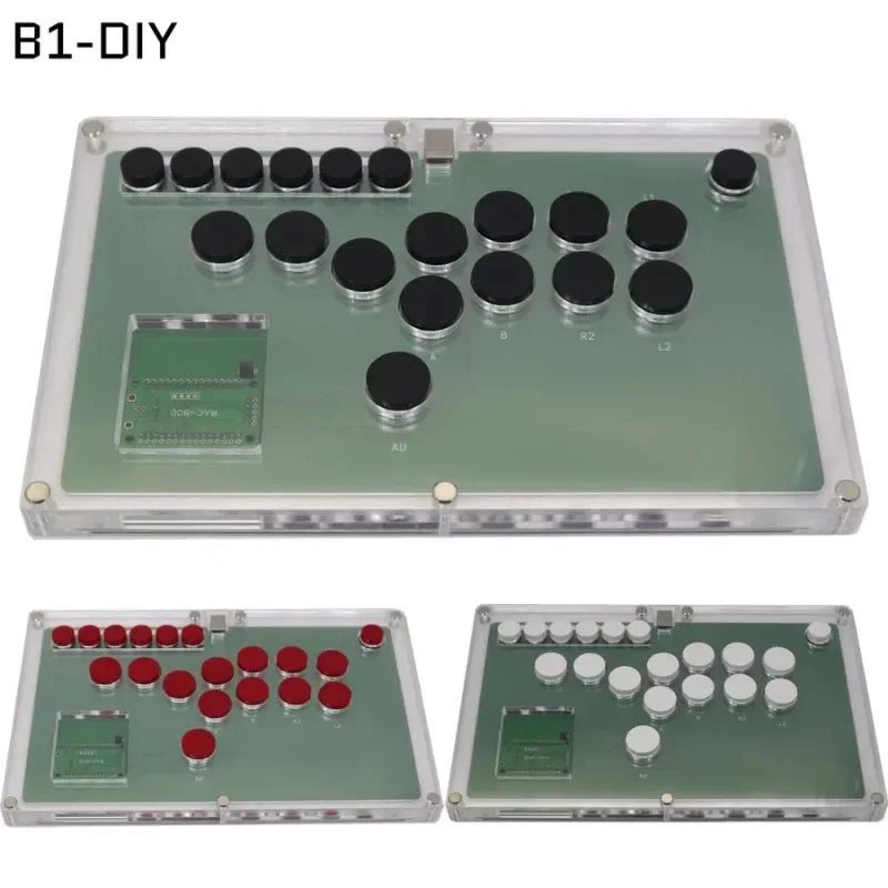 

B1-PC-DIY ультратонкий стиль Hitbox, аркадный джойстик, боевой джойстик, игровой контроллер для PS4/PS5/PC, USB, переключатели для ключей Cherry MX с функцией горячей замены