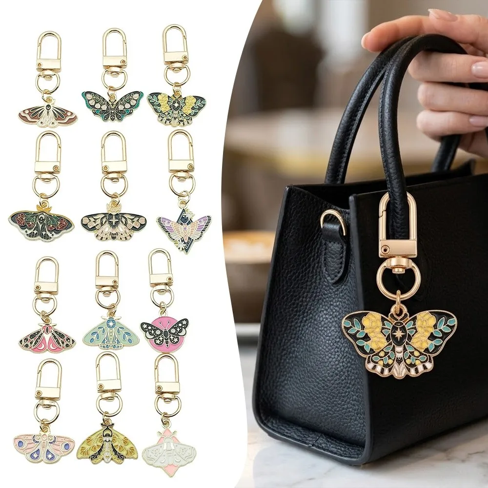 Durable Colourful Butterfly Keychain Alloy Beautiful Insect Keychain Exquisite Enamel Craft Animal Key Ring Gift