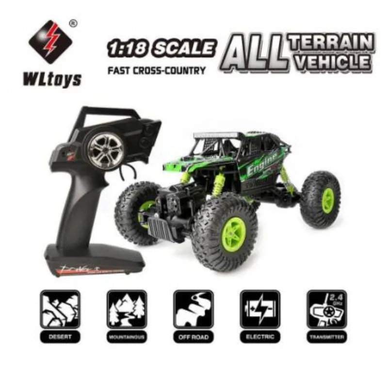 WLtoys 18428-B 1:18 2.4G 4WD Electric RTR Off-Road RC Crawler RC Climbing Car Radio Control RC Buggy Christmas Gifts truck