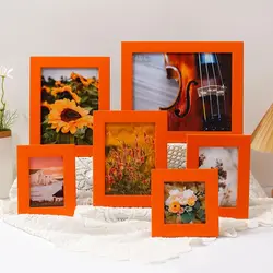 Plastic Photo Frame Fashion Home Deco Art Orange Photo Frame