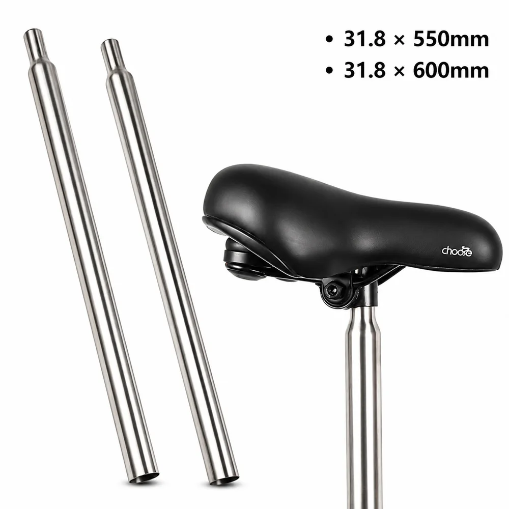 Chooee Sattelstütze aus Titanlegierung, 31,8 mm x 550 mm/600 mm, leichte Sattelstütze für Brompton-Klappfahrräder