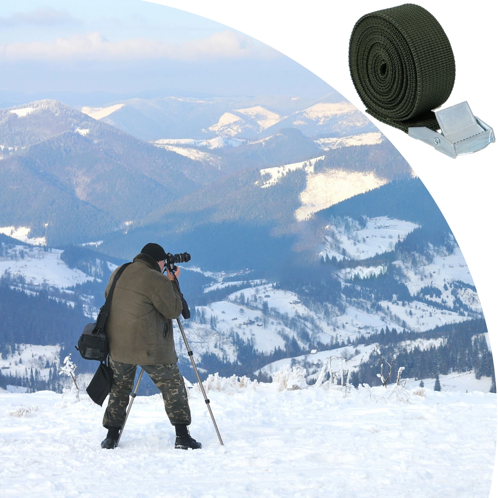 

2pcs Camera Strap Durable Adjustable Length Hunting Belt Outdoor Field Camera Belt Gear Field Supplies Polyester Storage