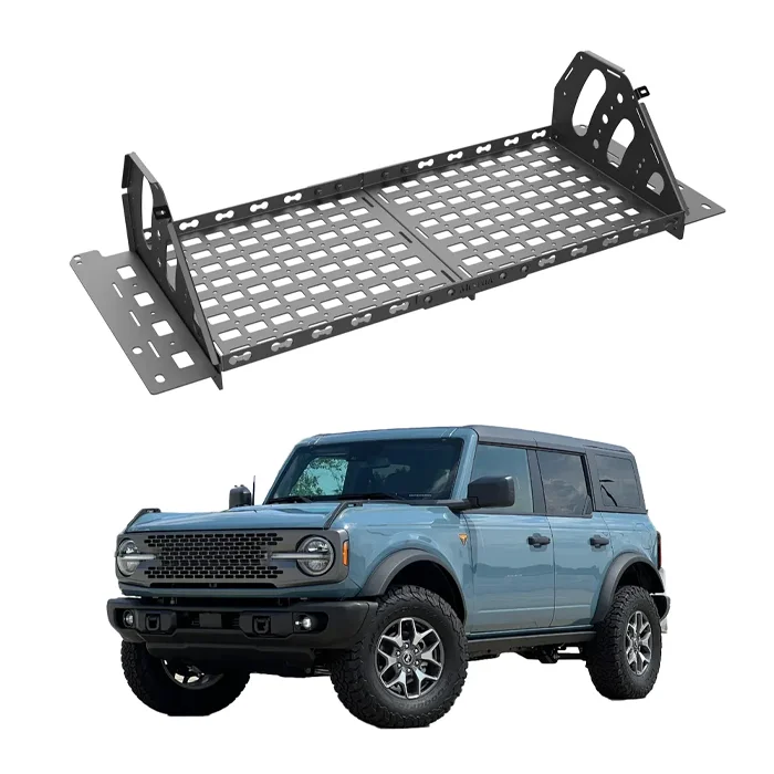 

2025 Rear Trunk Storage Rack for Ford Bronco Black Cargo Rack Luggage Shelf 4x4 Interior Accessories Auto Part Tailgate Table