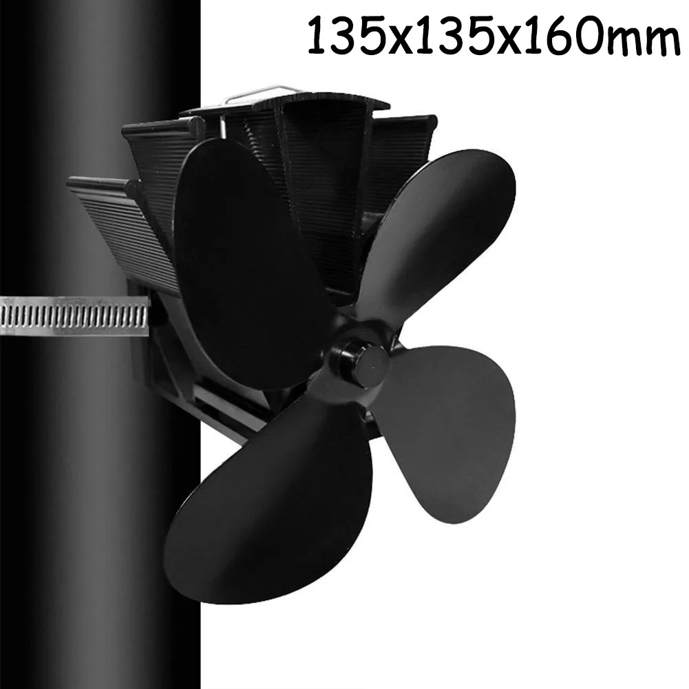 for fireside Fan Fireplace Fan Garden 170*130*170mm 4 for blades Alumina For 5-6 Inch Flue Pipes Overheating Protection