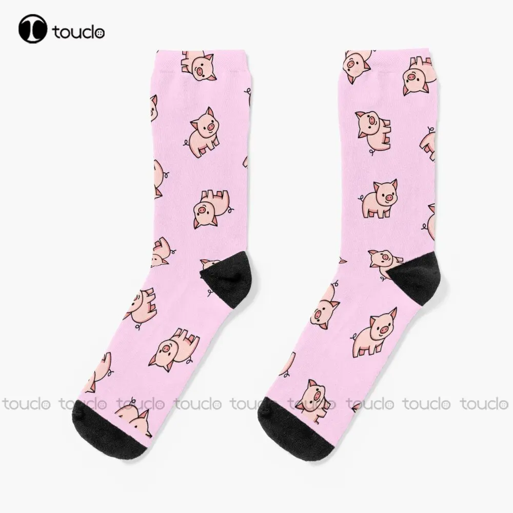 

Pig Piggy Piglet Oink Cute Animal Cartoon Kawaii Chibi Socks Socks For Men 360° Digital Print Custom Gift Streetwear Funny Sock