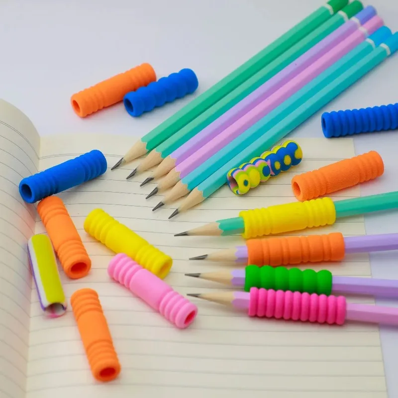 10Pcs Creative Color Tire EVA Pencil Grip Children's Finger Anti-wear Pen Sleeve Soft Pen Coat for Kids Writing Hand Protection