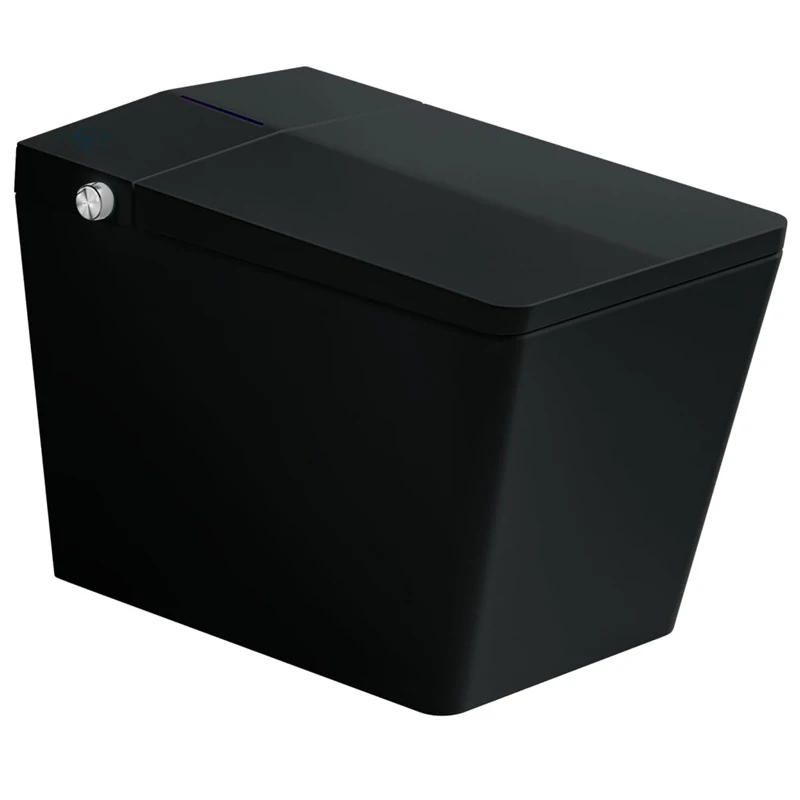 

Matte black square slender bidet Luxury integrated self-opening smart bathroom Toilet
